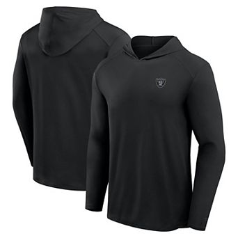 Men's Fanatics Black Las Vegas Raiders Front Office Power Mono Long Sleeve Hoodie T-Shirt
