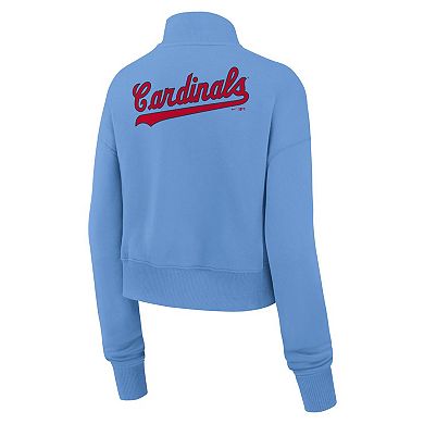 Women's Nike Light Blue St. Louis Cardinals Cooperstown Collection Phoenix Fleece Half-Zip Sweatshirt
