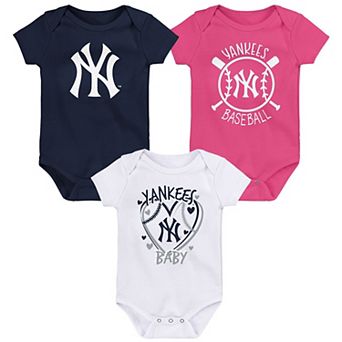 Infant New York Yankees Slide Home Three-Pack Bodysuit Set