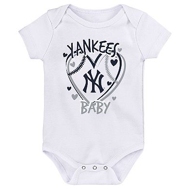 Infant New York Yankees Slide Home Three-Pack Bodysuit Set