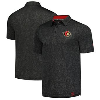 Men's Fanatics Black Ottawa Senators Jacquard Polo