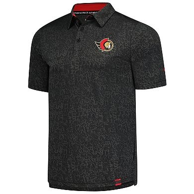 Men's Fanatics Black Ottawa Senators Authentic Pro Jacquard Polo