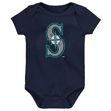Infant Seattle Mariners Slide Home Three-Pack Bodysuit Set