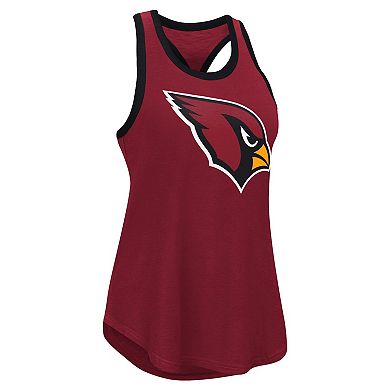 Women's G-III 4Her by Carl Banks Cardinal Arizona Cardinals Tater Racerback Tank Top