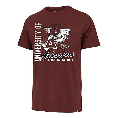 Men's '47 Crimson Arkansas Razorbacks Side Arm Franklin T-Shirt