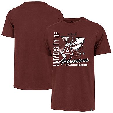 Men's '47 Crimson Arkansas Razorbacks Side Arm Franklin T-Shirt