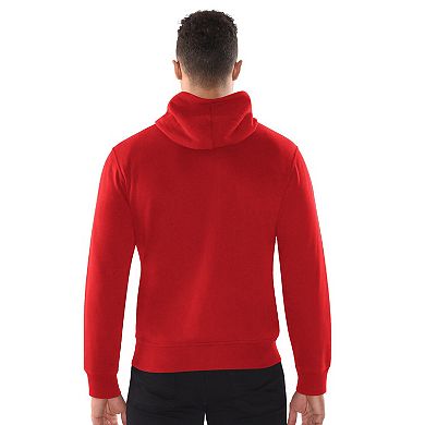 Men's Starter Red Tampa Bay Buccaneers Distressed Classic Full-Zip Hoodie