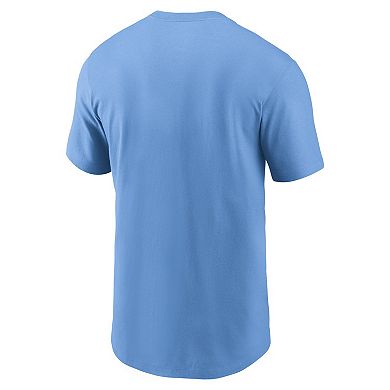 Men's Nike Light Blue Chicago Cubs Cooperstown Wordmark T-Shirt