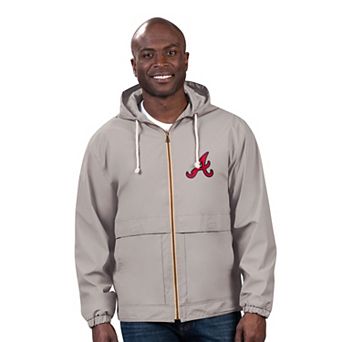 Men's G-III Sports by Carl Banks Gray Atlanta Braves Full-Zip Rain Jacket