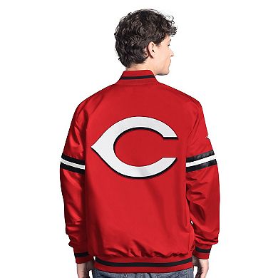 Men's Starter Red Cincinnati Reds Scout Full-Snap Varsity Jacket