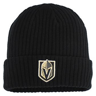 Men's Fanatics Black Vegas Golden Knights Logo Cuffed Knit Hat