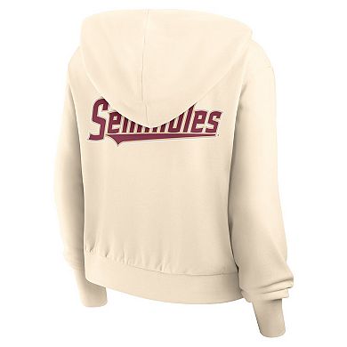 Women's Nike Cream Florida State Seminoles Chill Midi Full-Zip Hoodie