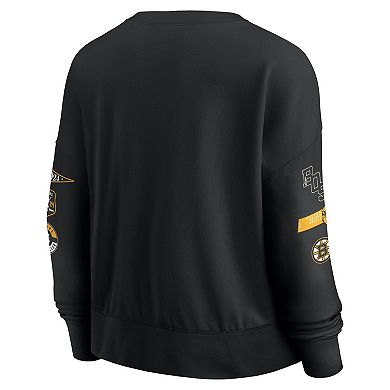 Women's Fanatics Black Boston Bruins Go Team Pullover Sweatshirt