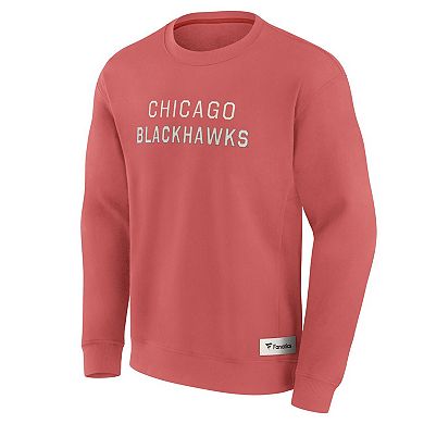 Men's Fanatics Red Chicago Blackhawks Elements Future Ground Lettering Pullover Sweatshirt