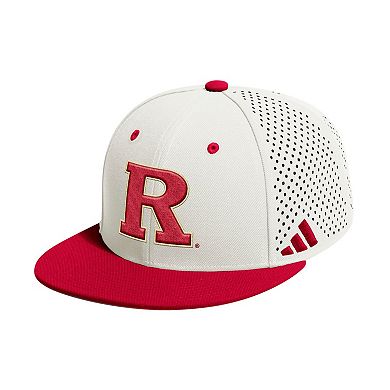 Men's adidas Cream Rutgers Scarlet Knights On-Field Fitted Baseball Hat