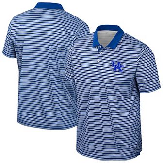 Men's Colosseum Royal Kentucky Wildcats Striped Polo