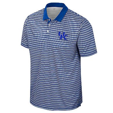 Men's Colosseum Royal Kentucky Wildcats Striped Polo