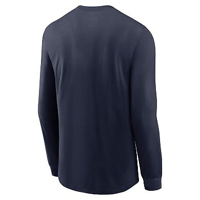 Men's Nike College Navy Michigan Wolverines Slogan Long Sleeve T-Shirt