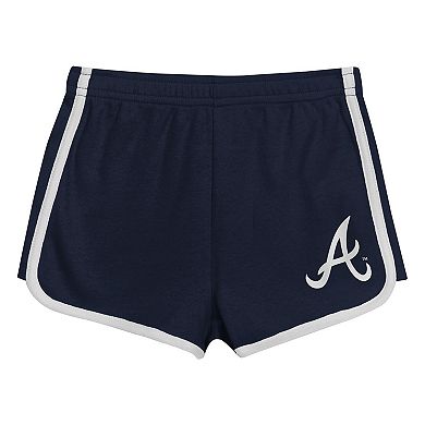 Toddler Navy Atlanta Braves Double Run T-Shirt & Shorts Set