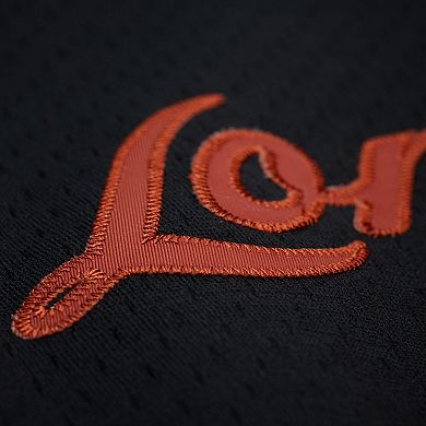 Men's Mitchell & Ness Black Texas Longhorns On The Clock Full-Button Fashion Jersey