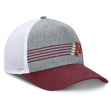 Men's Fanatics Heather Gray/Maroon Minnesota Golden Gophers Profile Trucker Adjustable Hat