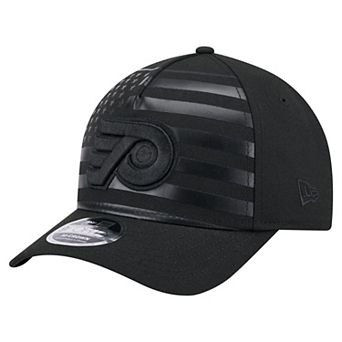 Men's New Era Black Philadelphia Flyers Game Day Stealth Flag 9FORTY A-Frame Adjustable Hat
