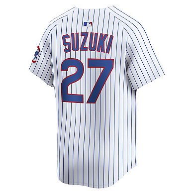 Men's Nike Seiya Suzuki White Chicago Cubs Home Limited Player Jersey