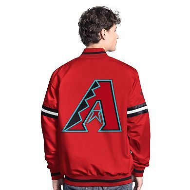 Men's Starter Red Arizona Diamondbacks Scout Full-Snap Varsity Jacket