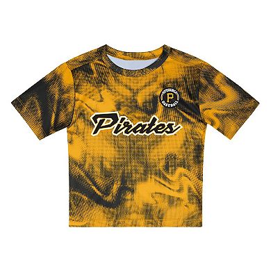 Toddler Gold/Black Pittsburgh Pirates Pinch Hitter Infielder T-Shirt & Shorts Set