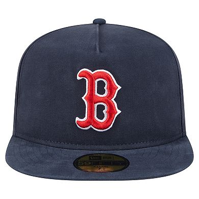 Men's New Era Navy Boston Red Sox Championship Side Flag A-Frame 59FIFTY Fitted Hat