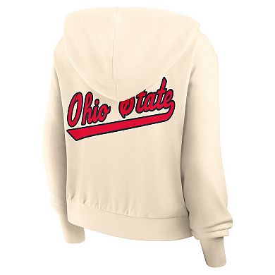Women's Nike Cream Ohio State Buckeyes Chill Midi Full-Zip Hoodie