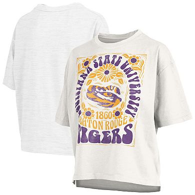 Women's Pressbox White LSU Tigers Harmony Oversized T-Shirt