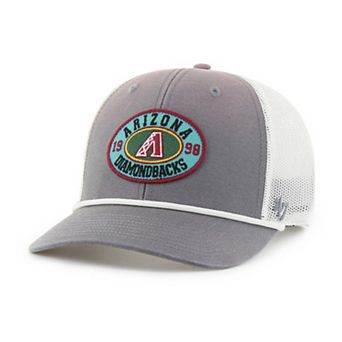 Men's '47 Gray/White Arizona Diamondbacks Tide Sweep Rope Trucker Adjustable Hat