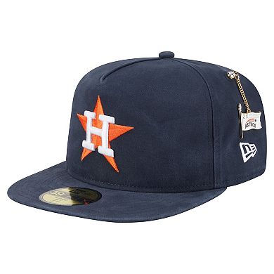 Men's New Era Navy Houston Astros Championship Side Flag A-Frame 59FIFTY Fitted Hat