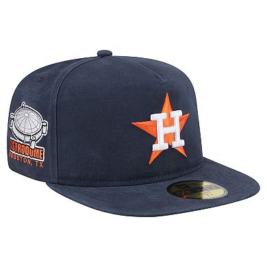 Men's New Era Navy Houston Astros Championship Side Flag A-Frame 59FIFTY Fitted Hat
