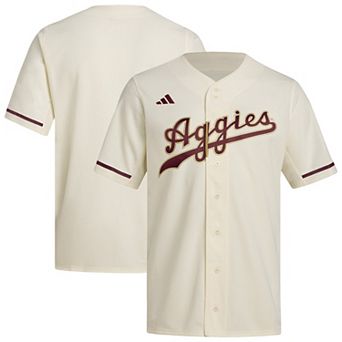 Men's�adidas Cream Texas A&M Aggies Replica Baseball Jersey