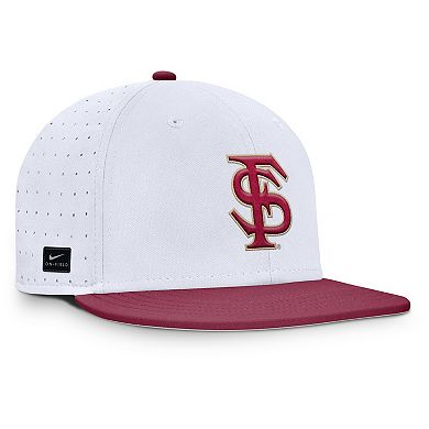 Men's Nike White Florida State Seminoles On-Field Dugout True Performance Fitted Hat