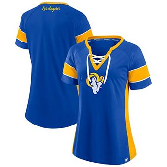 Women's Fanatics Royal Los Angeles Rams Athena Lace-Up Top