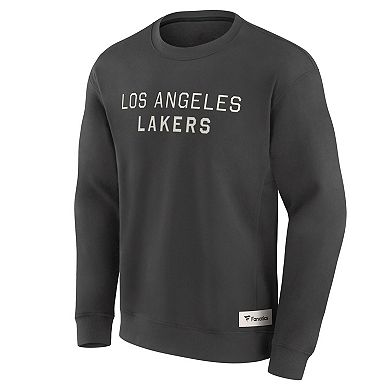 Men's Fanatics Gray Los Angeles Lakers Elements Future Ground Lettering Pullover Sweatshirt