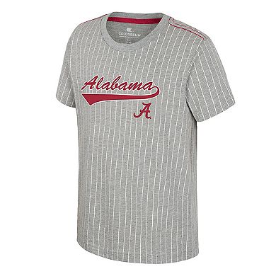 Youth Colosseum Heather Gray Alabama Crimson Tide Airball Baseball T-Shirt