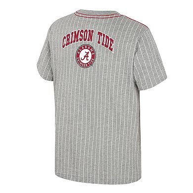 Youth Colosseum Heather Gray Alabama Crimson Tide Airball Baseball T-Shirt