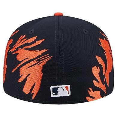 Men's New Era Navy/Orange Houston Astros Retro Pattern 59FIFTY Fitted Hat