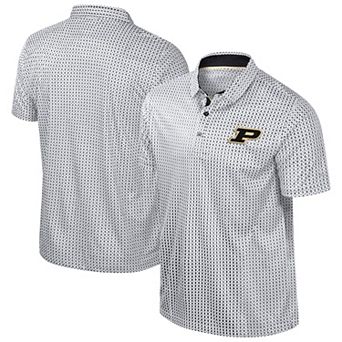 Men's Colosseum Black Purdue Boilermakers Big & Tall Marty Rival Polo