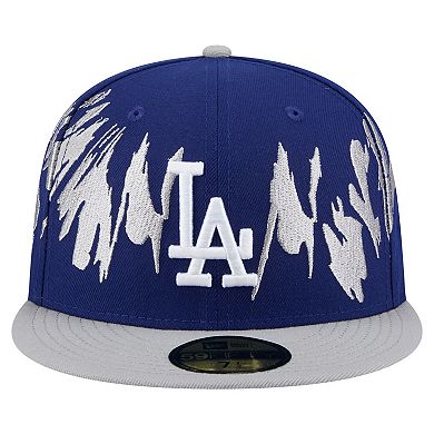 Men's New Era Navy/Gray Los Angeles Dodgers Retro Pattern 59FIFTY Fitted Hat