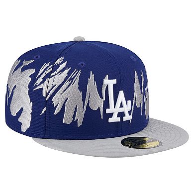 Men's New Era Navy/Gray Los Angeles Dodgers Retro Pattern 59FIFTY Fitted Hat