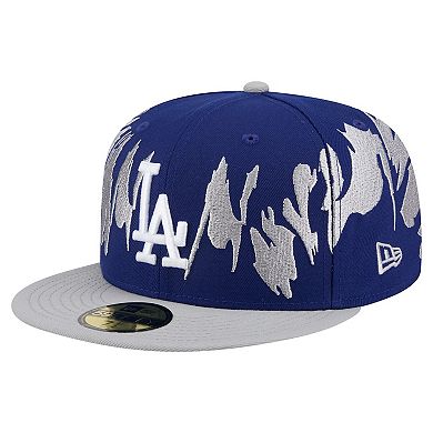 Men's New Era Navy/Gray Los Angeles Dodgers Retro Pattern 59FIFTY Fitted Hat