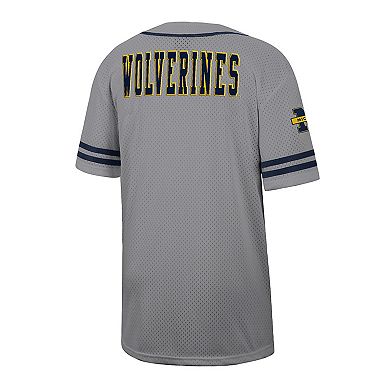 Men's Colosseum Gray Michigan Wolverines Free Spirited Baseball Jersey