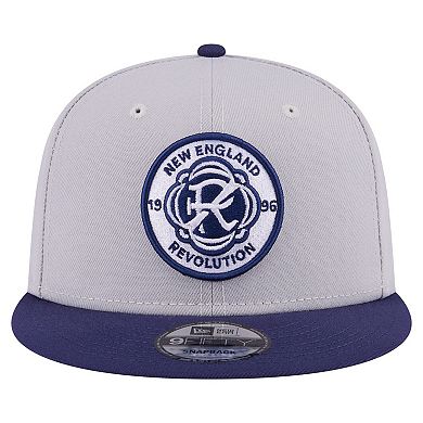 Men's New Era Gray New England Revolution Color Pack Two-Tone 9FIFTY Snapback Hat