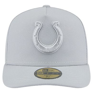 Men's New Era Gray Indianapolis Colts Color Pack A-Frame 59FIFTY Fitted Hat