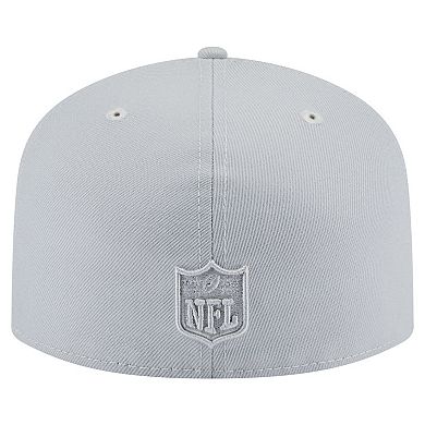 Men's New Era Gray Indianapolis Colts Color Pack A-Frame 59FIFTY Fitted Hat